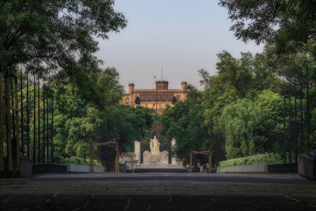 Scenic view of the surroundings of Chapultepec Castle in Mexico City